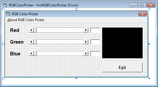 frmRGBColorPicker (Design) (Menu)